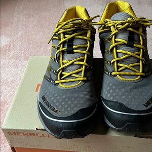 Merrell Men's Athletic Shoes in Gray and Yellow